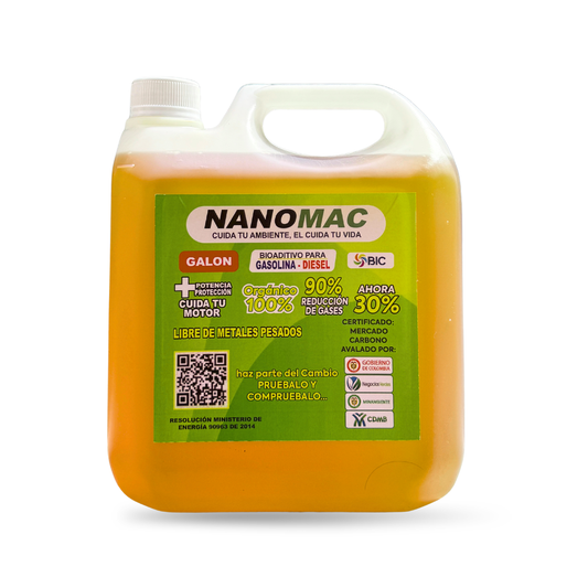 NANOMAC GALÓN (3.785 ml) · Bioaditivo Nanotecnológico para Gasolina